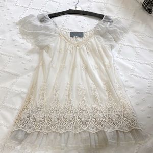 Melody O2 Collection Cream Lace Top